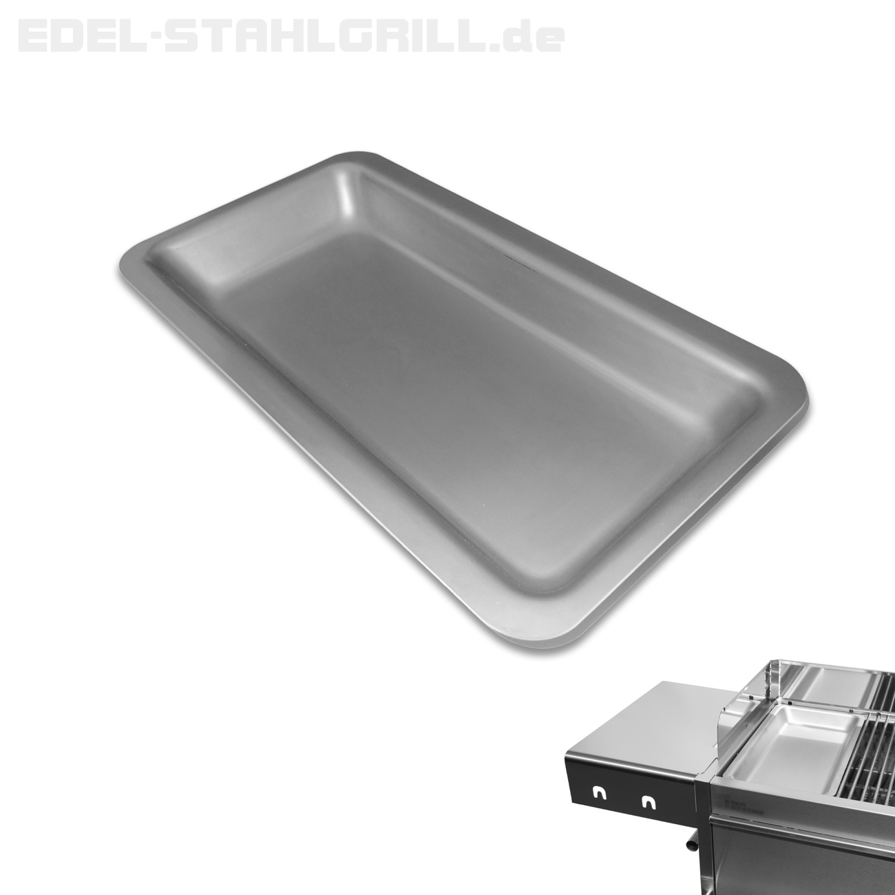 Grillplatte aus Edelstahl für Edelstahlgrill Holzkohlegrill Edelstar XL